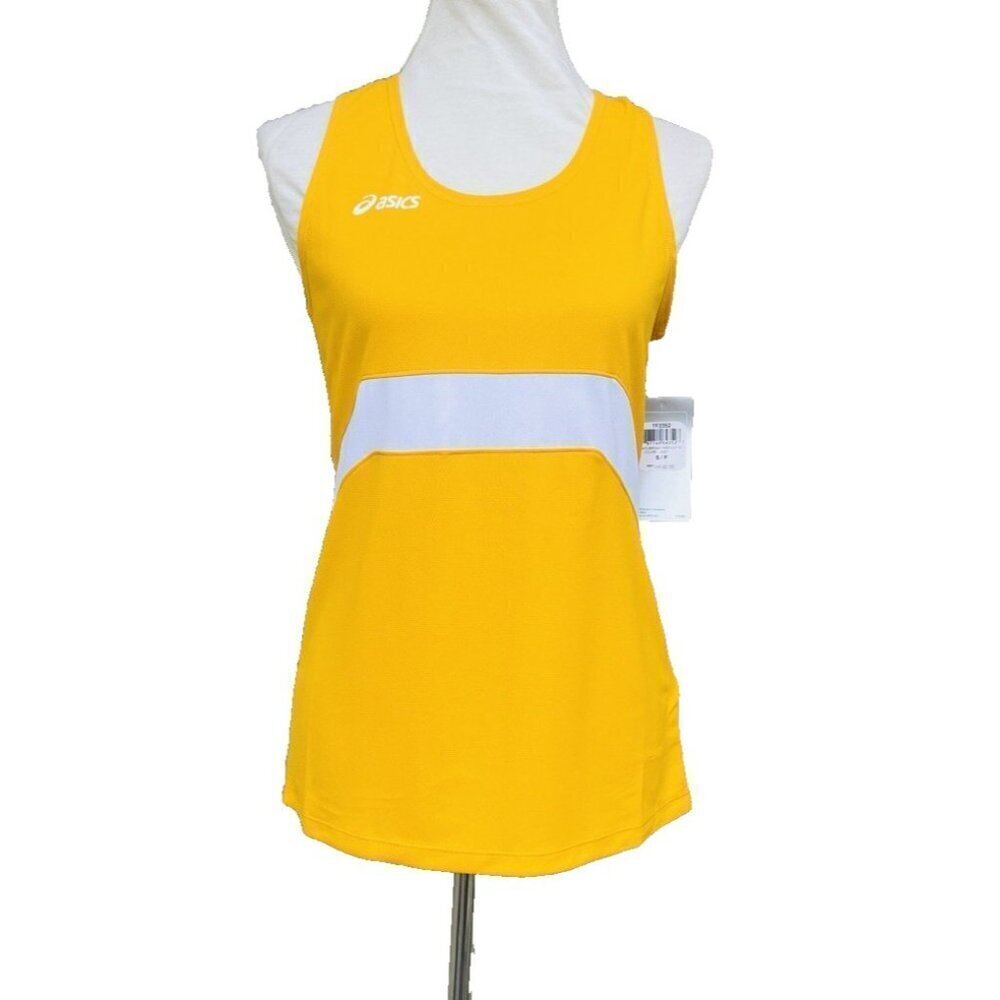 ASICS Women's Break Through Singlet Gold White Size S - Picture 2 of 11